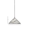 Toltec Lighting Any 1 - Light Pendant in  Brushed Nickel with 14" Pearl Ebony Art Glass Shade - 2 of 2