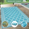 Reversible Plastic Straw Rug - Waterproof Outdoor Mat, Geometric Design for Patio, RV, Camping, Picnic - Indoor/Outdoor Use - 3 of 4