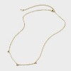 14K Gold Dipped Cubic Zirconia Mini Tri-Heart Necklace - A New Day™ Gold - 2 of 4