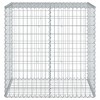 vidaXL Gabion Basket with Cover - 39.4"x19.7"x39.4" Rectangular Galvanized Iron - Weather-Resistant, Tool-Free Assembly, Customizable Outdoor Use - 4 of 4