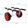 NAYSAYE Kayak Trolley Heavy Duty Adjustable Width Cart with Aluminum Frame 300lb Capacity for Beach and Water Sports, Black, 31.5"*16.5"*11" - 3 of 4