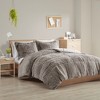 SEVOBAL Bedding Sets, Twin XL Shaggy Long Fur Comforter Mini Set for Contemporary Cozy Bedrooms, Grey, 22.44"*20.87"*8.07" - 2 of 4