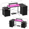 Aheaplus Reversible L Shaped Computer Desk, Home Office Desk with Fabric File Drawers - 4 of 4