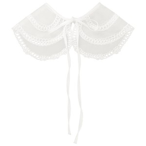 Elerevyo Women Detachable Semi-Sheer Embroidery Neck Ruff Fake Dickey Collar Blouse 1 Pc - 1 of 4