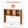 VEVOR Desktop Bookshelf, 1-Tier Wood Desktop Storage Organizer, 37" x 9.4" x 28.7" Office Storage Rack Wood Display Shelf, Brown - 4 of 4