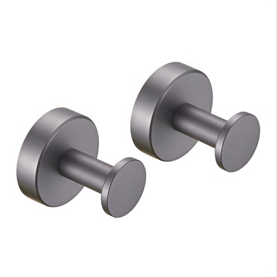 SEVOBAL Bathroom Towel Holders Wall Mounted Towel Hooks Durable Stylish Space Saving for Bathroom and Home, Gray, 4.05"*2.36"*2.87"