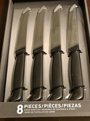 Nutrichef 8 Piece Kitchen Knife Set - Multi-Purpose Unbreakable Ergonomic Non-Stick Stainless Steel Kitchen Steak Knives Set with Fully Serrated