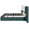 Christopher Knight Home Canary Modern Upholstered Platform Bed with Side Storage Shelves - 4 of 4
