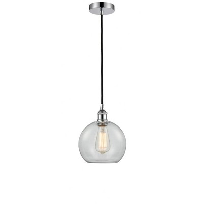 Athens - 1 Light Cord Hung Mini Pendant In Industrial Style-10.75 Inches Tall and 8 Inches Wide
