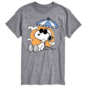 Men's - Peanuts - Snoopy's Beach Day Short Sleeve Graphic T-Shirt - 1 of 4