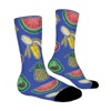 Vintage Fruits Pineapple Watermelon Women Printed Crew Socks Funny Funky Socks Soft Polyester Novelty Gifts for Artists Men - 3 of 4