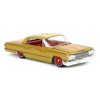 1/64 1963 Chevrolet Impala SS, Gold Metallic & Red, California Lowriders 63050-C - 2 of 4