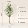 Faux Olive Tree, Olive Trees Artificial Indoor with White Planter, Artificial Silk Plants with Green Leaves and Big Fruits - 3 of 4
