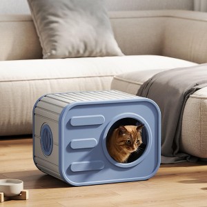 Decksplore Camera-Shaped Cat House, Waterproof Resin Indoor/Outdoor Cat Bed - 1 of 4