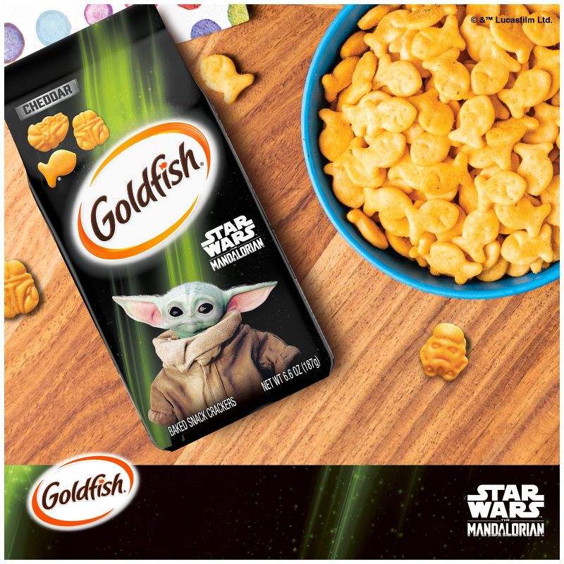 Goldfish Star Wars Mandalorian Cheddar Crackers - 6.6oz, 5 of 10
