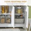 Bella Depot Modern Kitchen Cabinet with 2 Drawers and Adjustable Shelves, Coffee Bar Cabinet - 4 of 4