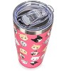 Memoi Thermal Insulated Stainless Steel Cats Pattern 20 Oz Coffee Tumbler Confetti Pink 20OZ - 3 of 4