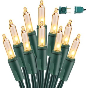 FAAYFIAN 69.6 ft 300-Count Warm White Incandescent Mini Christmas Lights, Connectable Green Wire Indoor/Outdoor Light String - 1 of 4