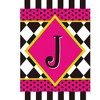Briarwood Lane Everyday Garden Flag 12x18 For Outdoor Neon Checkerboard Monogram - J Garden Flag Flags For Outside - 3 of 4