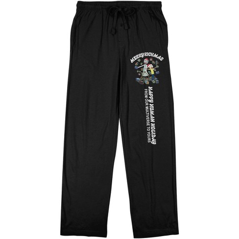 Rick Morty Merry Rickmas Ship Men s Black Sleep Pajama Pants