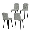Sapphtopaz Modern Dining Chairs Set of 4 Upholstered Chair with Metal Legs Armless Backrest Chairs for Kitchen, Dining Room, Living Room - 3 of 4
