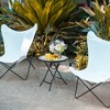 Tangkula 18" Patio Side Table Outdoor Folding Coffee Table w/ Tempered Glass Table Top - 3 of 4