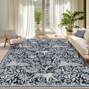 Acekool Modern Area Rug, Washable Low Pile Non Slip Soft Foldable Carpet Mat for Living Room Bedroom Office, Easy Care - 1 of 3