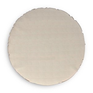 Covers&All Round Pillow Cover, Weather & UV Resistant, with Zippers, Round 30 in Diameter x 5 in H, Beige - 1 of 4