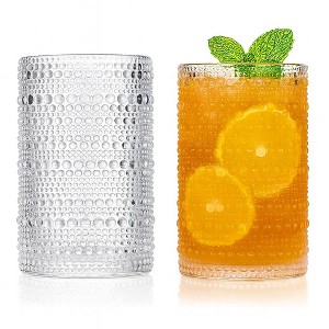 Vintage Clear Hobnail Highball Glasses - 15oz - 1 of 4