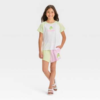 Girls' Squishmallows 2pc Top and Bottom Shorts Set