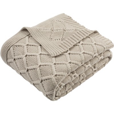 Petal Knit Throw Blanket - Palewisper - 50" x 60" - Safavieh
