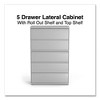 Alera Lateral File, 5 Legal/Letter/A4/A5-Size File Drawers, 1 Roll-Out Posting Shelf, Light Gray, 42" x 18.63" x 67.63" - 2 of 4