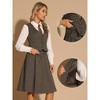 INSPIRE CHIC Women's Vintage Plaid V Neck Single Breasted Sleeveless Vest - 2 of 4