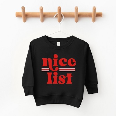 The Juniper Shop Nice List Toddler Graphic Sweatshirt