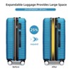 20 Inch Luggage Suitcases with Spinner Wheels Expandable Hardside Luggage Lightweight Suitcase,20" Checked Luggage Blue - 3 of 4
