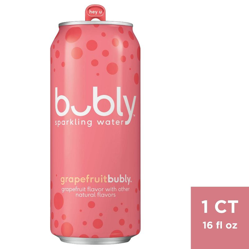 bubly Grapefruit Sparkling Water - 16 fl oz Can, 1 of 6