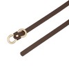 INSPIRE CHIC Women's Skinny Extra 8-Shaped Golden Buckle Holeless Waist Belts - 3 of 4