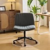 Karl Home |Avocado Green Cat Claw Leather Adjustable Height Swivel Office Chair - 3 of 4