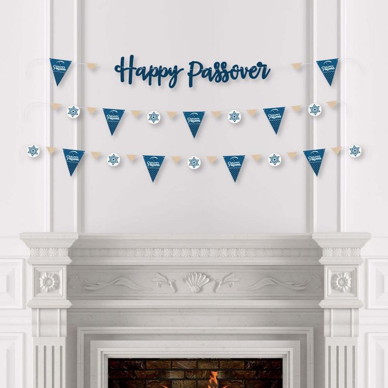 Big Dot of Happiness Happy Passover - Pesach Party Letter Banner Decoration - 36 Banner Cutouts and Happy Passover Banner Letters, 3 of 8