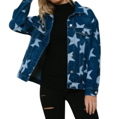 Women's Star Struck Denim Jacket - Oddi