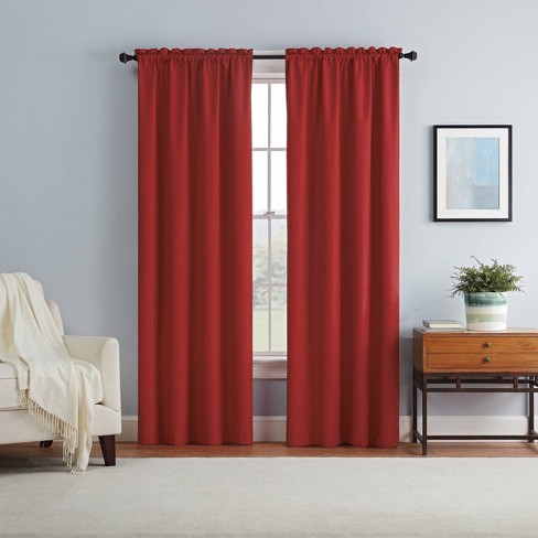 84 X42 Braxton Thermaback Blackout, Red Blackout Curtains