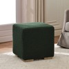 KINWELL 18.5" Wide Modern Square Boucle Upholstered Ottoman Entryway Footstool - 4 of 4