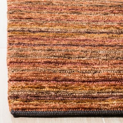 Hand-Knotted Red Wool Rectangular Area Rug