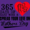 Women's Design By Humans Mother's Day 365 Days of Hard Work and Love By kuntee Racerback Tank Top - 2 of 2
