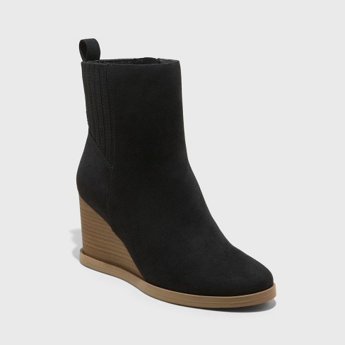 Black wedge 2025 booties target