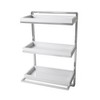 Danya B. 10.5" x 16" 3 Tier Wall Shelving Unit with Towel Rack and Trays Chrome/White: Floating Storage, Metal Frame - 4 of 4