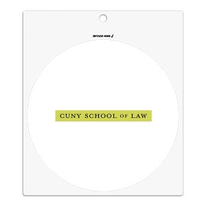 CUNY School of Law Secondary Logo Automotive Car Refrigerator Locker Vinyl Circle Magnet - 1 of 4