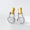 Ross-Simons 1.00 ct. t.w. Diamond 2-Tone Earrings - 4 of 4