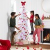 Best Choice Products Pre-Lit White Pencil Christmas Tree w/ Foldable Base, 2-in-1 Multicolor Lights - 3 of 4