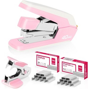 Deli Effortless Desktop Stapler, Heavy Duty Stapler, 40-50 Sheet Capacity, One Finger, No Effort, includes Staples & Staple Remover - 1 of 1
